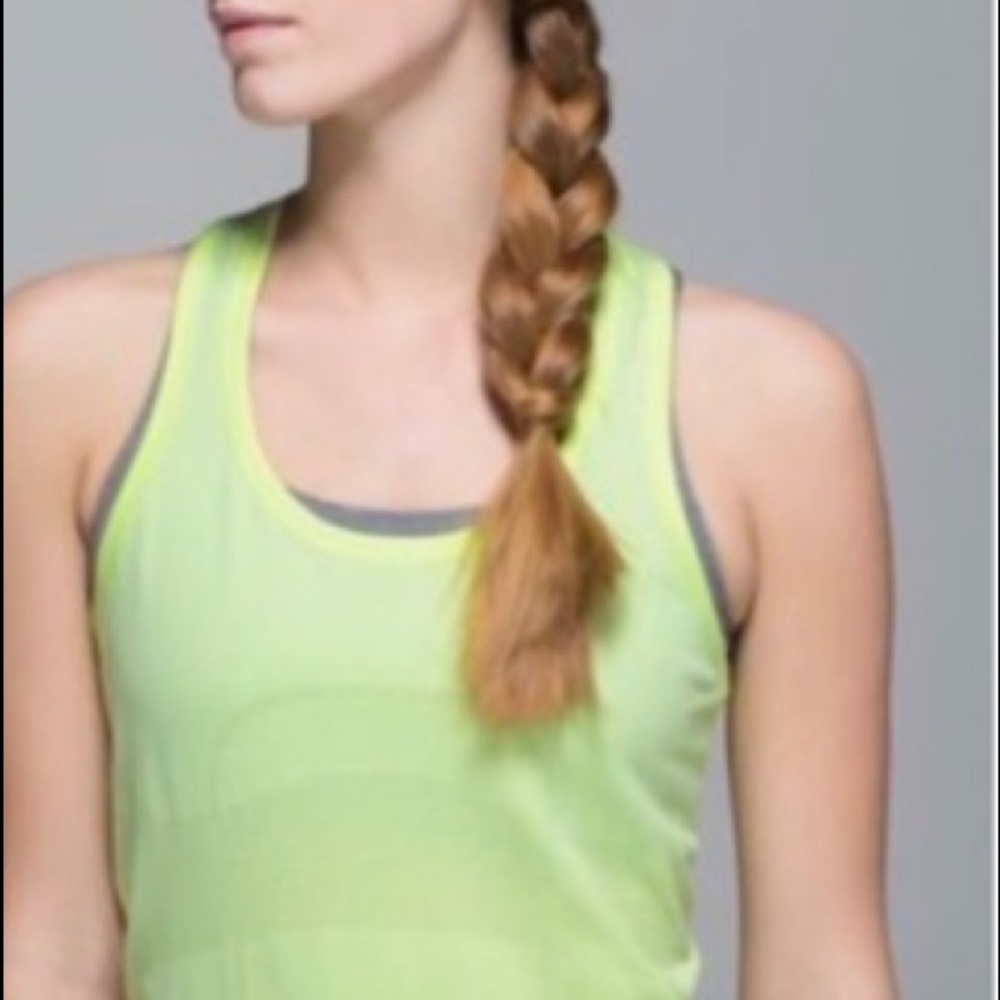 neon yellow lulu lemon top
